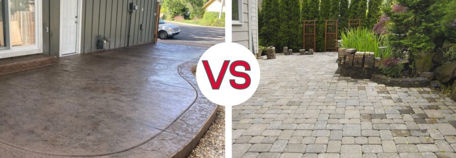 Stamped Concrete vs Paver Patios Dyon Construction