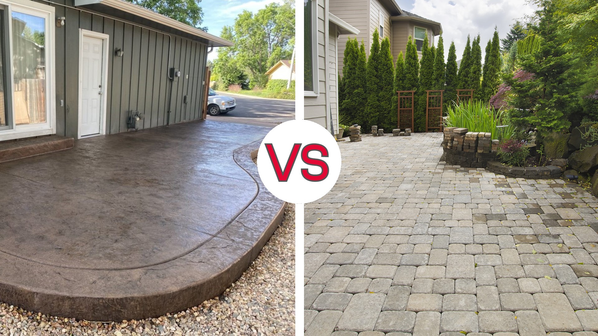 Stamped Concrete vs Paver Patios Dyon Construction