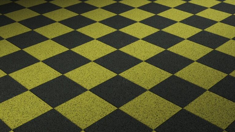 Photo of playground rubber floor coating yellow and black Dyon Construction