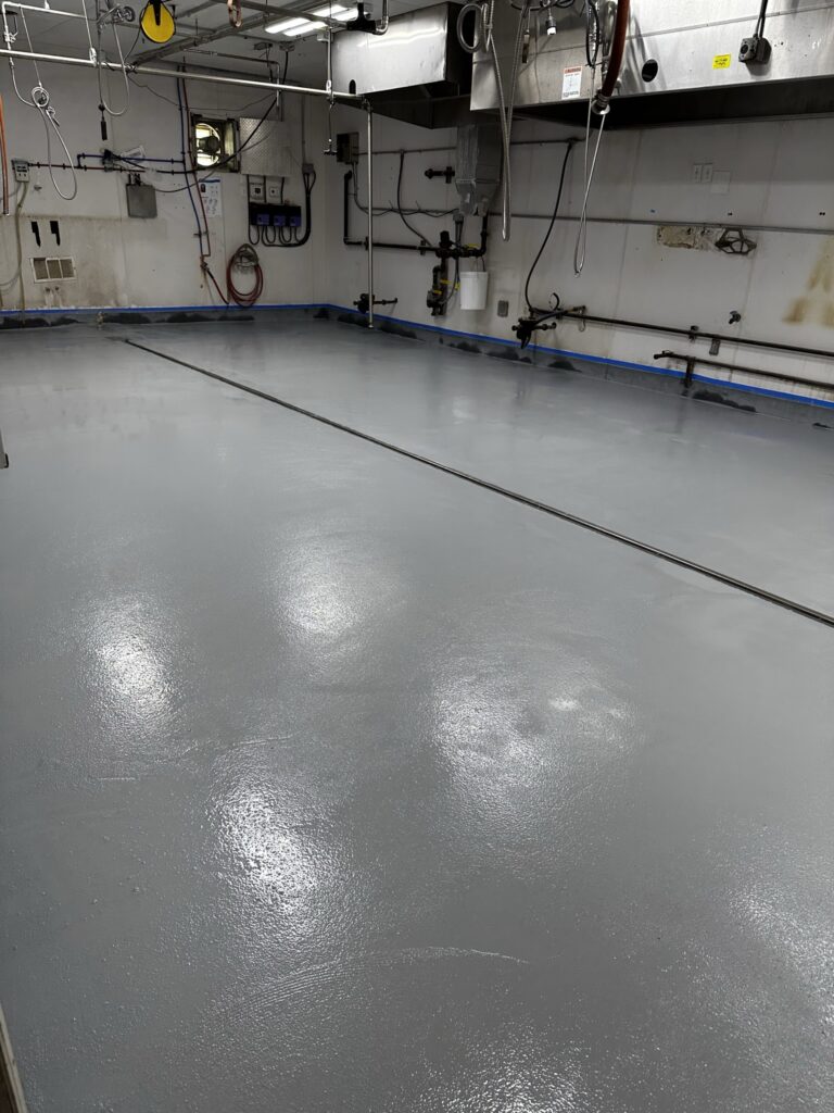 Photo of a Commercial Kitchen Floor Hospital we did as Dyon Construction