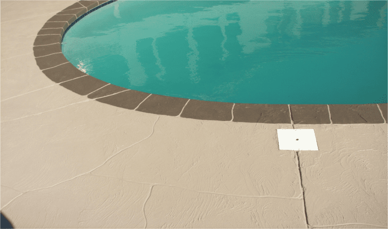 Photo of a overlay pool deck that we did as Dyon Construction