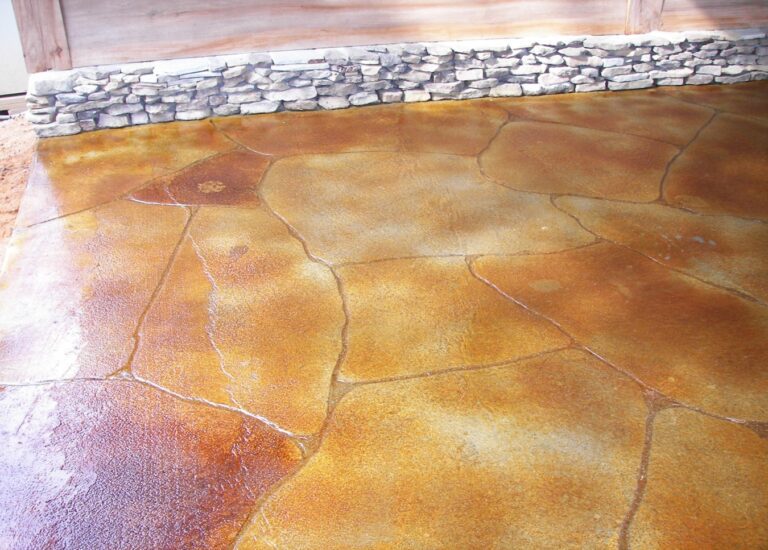 Photo of a house after we did Residential Stained Concrete as Dyon Construction